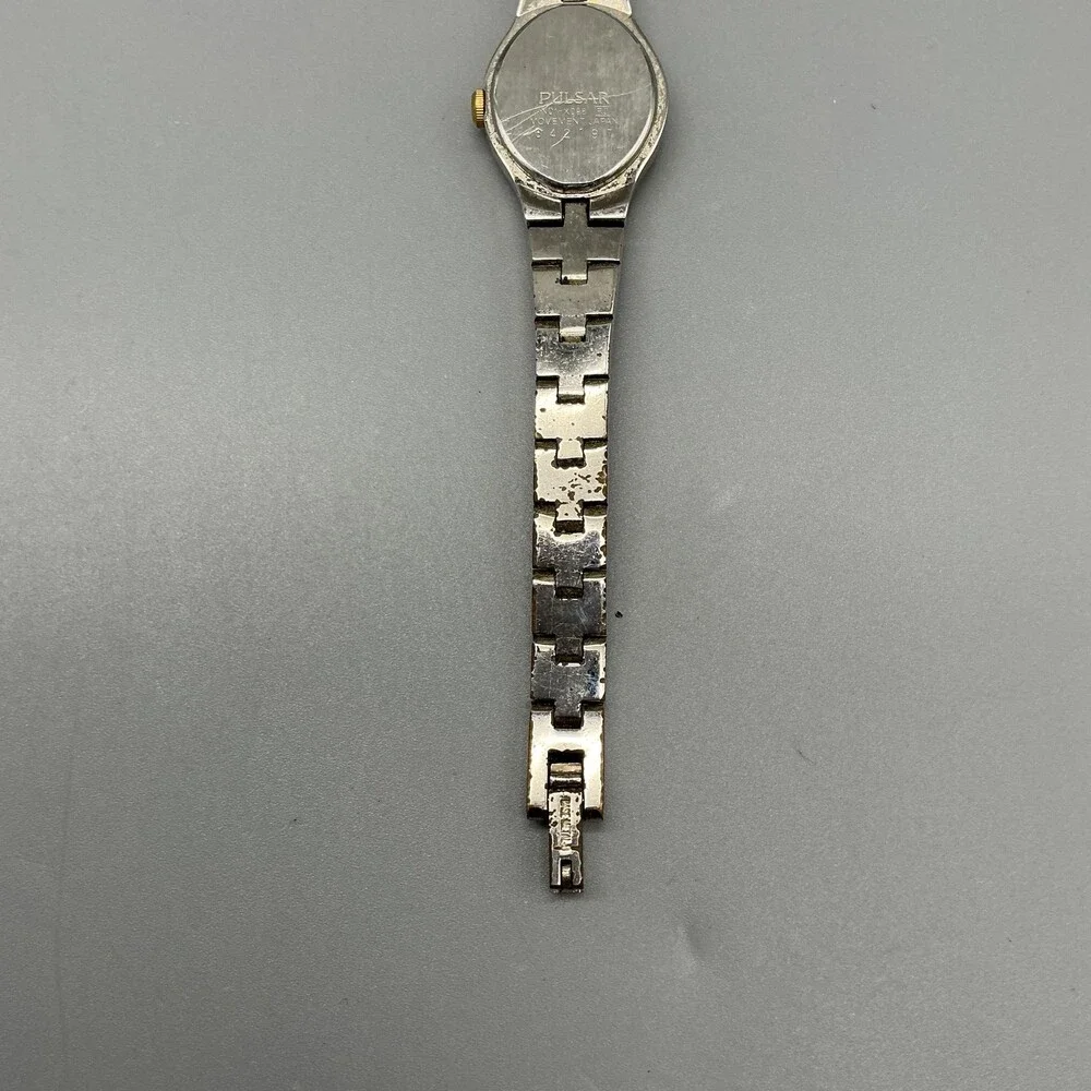 Pulsar 1N01-X098 Womens Watch 17mm Two Tone Bracelet New Battery 5.75